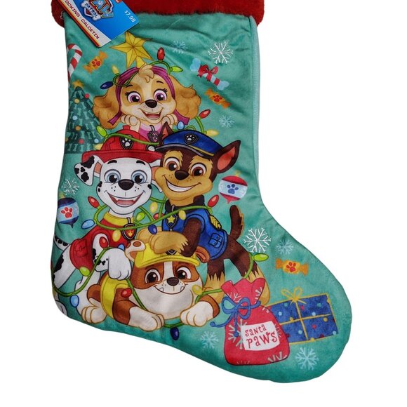 Nickelodeon Paw Patrol 18 inch Embroidered Plush Christmas Stocking - Picture 2 of 5
